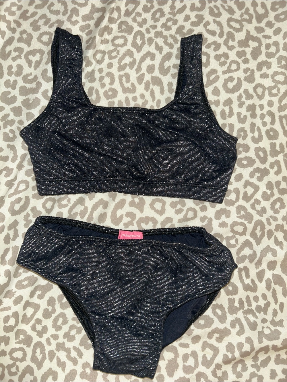 Planet Sea Gurls Black Sparkle Bikini Set